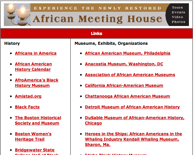 Links Museums of Afro-American History